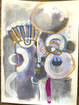 Lilac and Grey Face